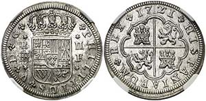 1721. Felipe V. Segovia. F. 2 reales. (AC. ... 