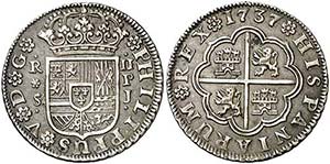 1737. Felipe V. Sevilla. PJ. 2 reales. (AC. ... 