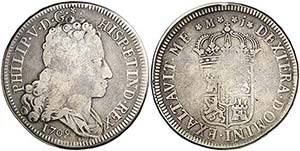 1709. Felipe V. Madrid. J. 4 reales. (AC. ... 