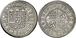 1710. Felipe V. Madrid. J. 8 reales. (AC. ... 