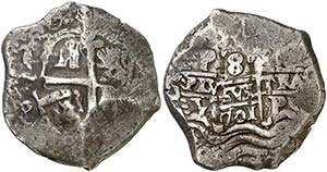 1701. Felipe V. Potosí. Y. 8 reales. (AC. ... 