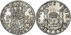 1758. Fernando VI. México. MM. 4 reales. ... 