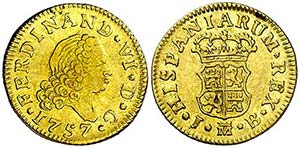 1757. Fernando VI. Madrid. JB. 1/2 escudo. ... 