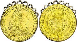 1752. Fernando VI. Lima. J. 8 escudos. (AC. ... 