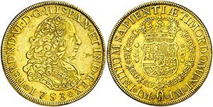 1753. Fernando VI. Lima. J. 8 escudos. (AC. ... 