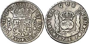 1767. Carlos III. Guatemala. P. 8 reales. ... 