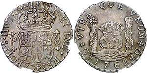 * 1769. Carlos III. Guatemala. P. 8 reales. ... 