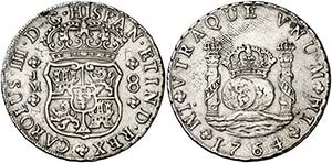1764. Carlos III. Lima. JM. 8 reales. (AC. ... 