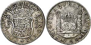 1768. Carlos III. Lima. JM. 8 reales. (AC. ... 