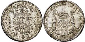 1769. Carlos III. México. MF. 8 reales. ... 