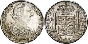1779. Carlos III. México. FF. 8 reales. ... 