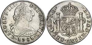 1781. Carlos III. Potosí. PR. 8 reales. ... 