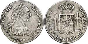 1789. Carlos III. Potosí. PR. 8 reales. ... 