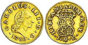 1760. Carlos III. Madrid. JP. 1/2 escudo. ... 