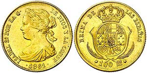 1861. Isabel II. Madrid. 100 reales. (AC. ... 