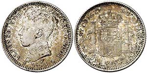 1904*1904. Alfonso XIII. SMV. 1 peseta. (AC. ... 