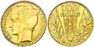 1935. Francia. III República. 100 francos. ... 