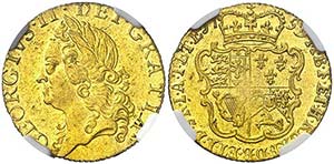 1759. Gran Bretaña. Jorge II. 1/2 guinea. ... 