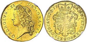 1738. Gran Bretaña. Jorge II. 2 guineas. ... 