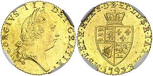 1793. Gran Bretaña. Jorge III. 1/2 guinea. ... 