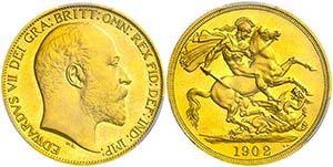 1902. Gran Bretaña. Eduardo VII. 2 libras. ... 