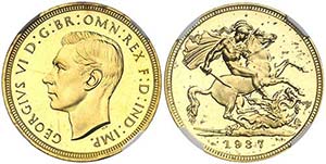 1937. Gran Bretaña. Jorge VI. 1 libra. (Fr. ... 