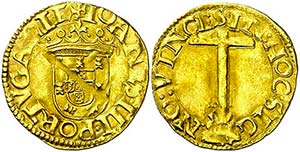 Portugal. Juan III (1521-1557). 1 cruzado ... 