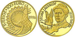 1996. Suecia. Carlos XVI Gustavo. 100 euros. ... 