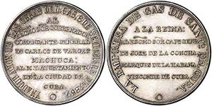 1857. Santiago de Cuba. Medalla ... 