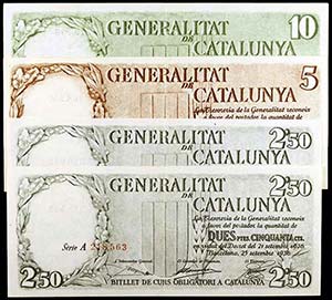 1936. Generalitat de Catalunya. 2,50 (A, ... 