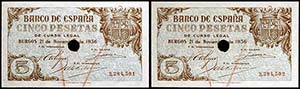 1936. Burgos. 5 pesetas. (Ed. D18n). 21 de ... 