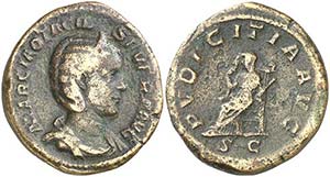 (244-245 d.C.). Otacilia Severa. Sestercio. ... 