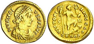 (393-395 d.C.). Arcadio. Constantinopla. ... 