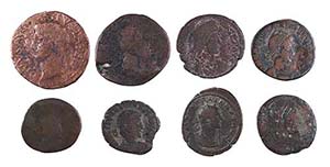Lote de 8 monedas romanas. Imprescindible ... 