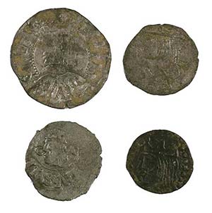 Lote de 4 monedas de Aragón. A examinar. ... 