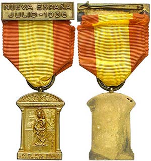 1936. Medalla. (Pérez Guerra falta). 12,94 ... 