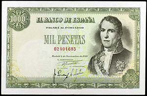 1949. 1000 pesetas. (Ed. D59) (Ed. 458). 4 ... 