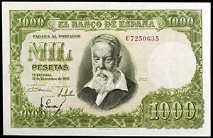 1951. 1000 pesetas. (Ed. D64a) (Ed. 463a). ... 