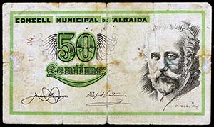 Albaida (Valencia). 50 céntimos. (T. 32) ... 