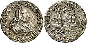 1760. Carlos III. Buenos Aires. Medalla de ... 