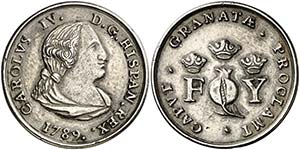 1789. Carlos IV. Granada. Medalla de ... 