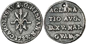 1789. Carlos IV. Guadix. Medalla de ... 