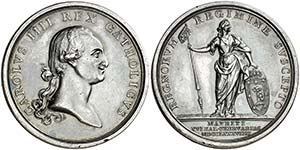 1789. Carlos IV. Madrid. Medalla de ... 