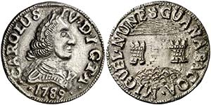 1789. Carlos IV. Guanabacoa. Medalla de ... 