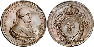 1790. Carlos IV. Guanajuato. Medalla de ... 