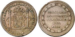 1789. Carlos IV. México. 4 reales. Medalla ... 