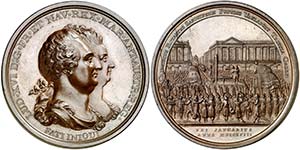 1793. Francia. Ejecución del rey. Medalla. ... 