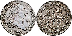 1775. Carlos III. Segovia. 4 maravedís. ... 