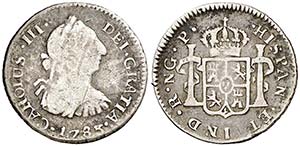 1783. Carlos III. Guatemala. P. 1/2 real. ... 