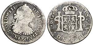 1787. Carlos III. Guatemala. M. 1/2 real. ... 